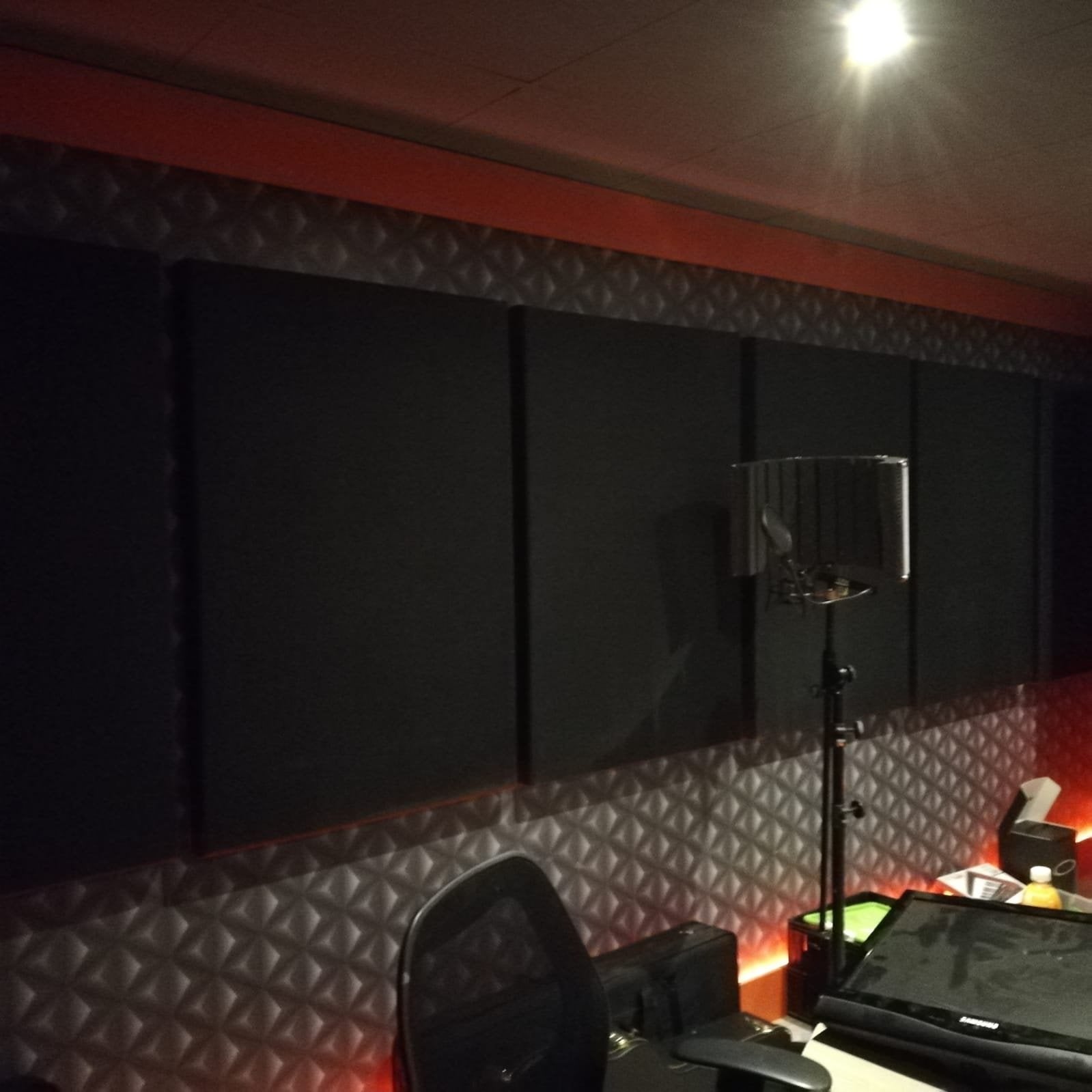 Radio Station acoustic installation using acoustic wall panels